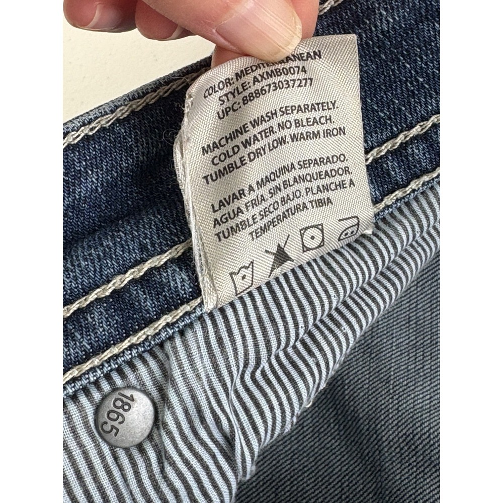 TK Axel Mens Slim Bootcut Jeans Size 38x31* Blue Medium Wash Distressed‎ Denim - Picture 5 of 15